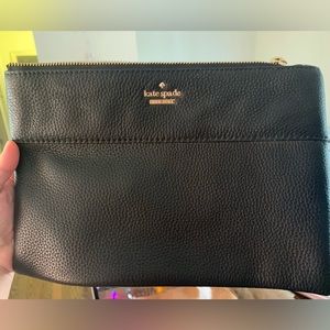 Black Leather Kate Spade Cluth